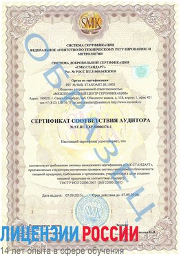 Образец сертификата соответствия аудитора №ST.RU.EXP.00006174-1 Подольск Сертификат ISO 22000